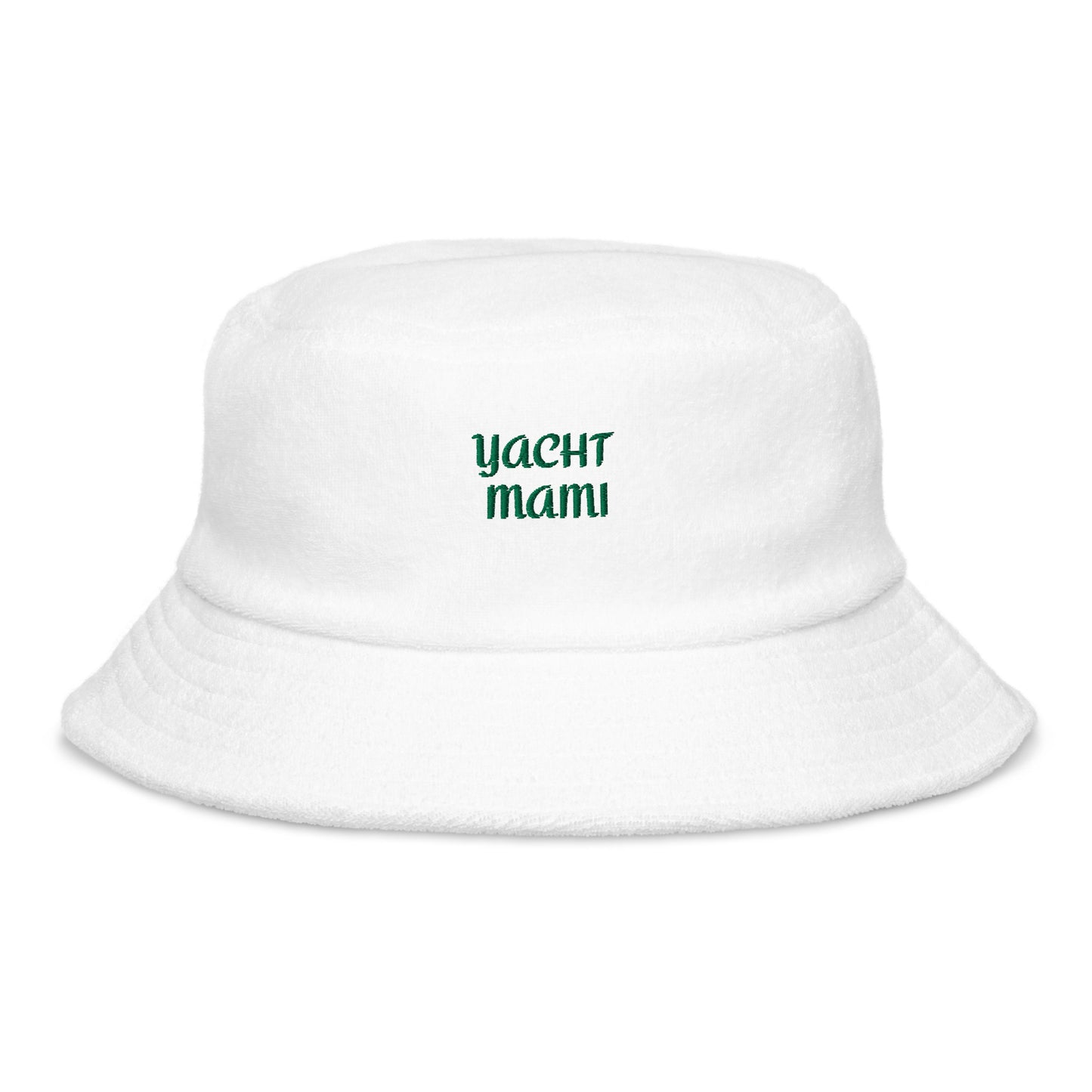 Unstructured terry cloth bucket hat