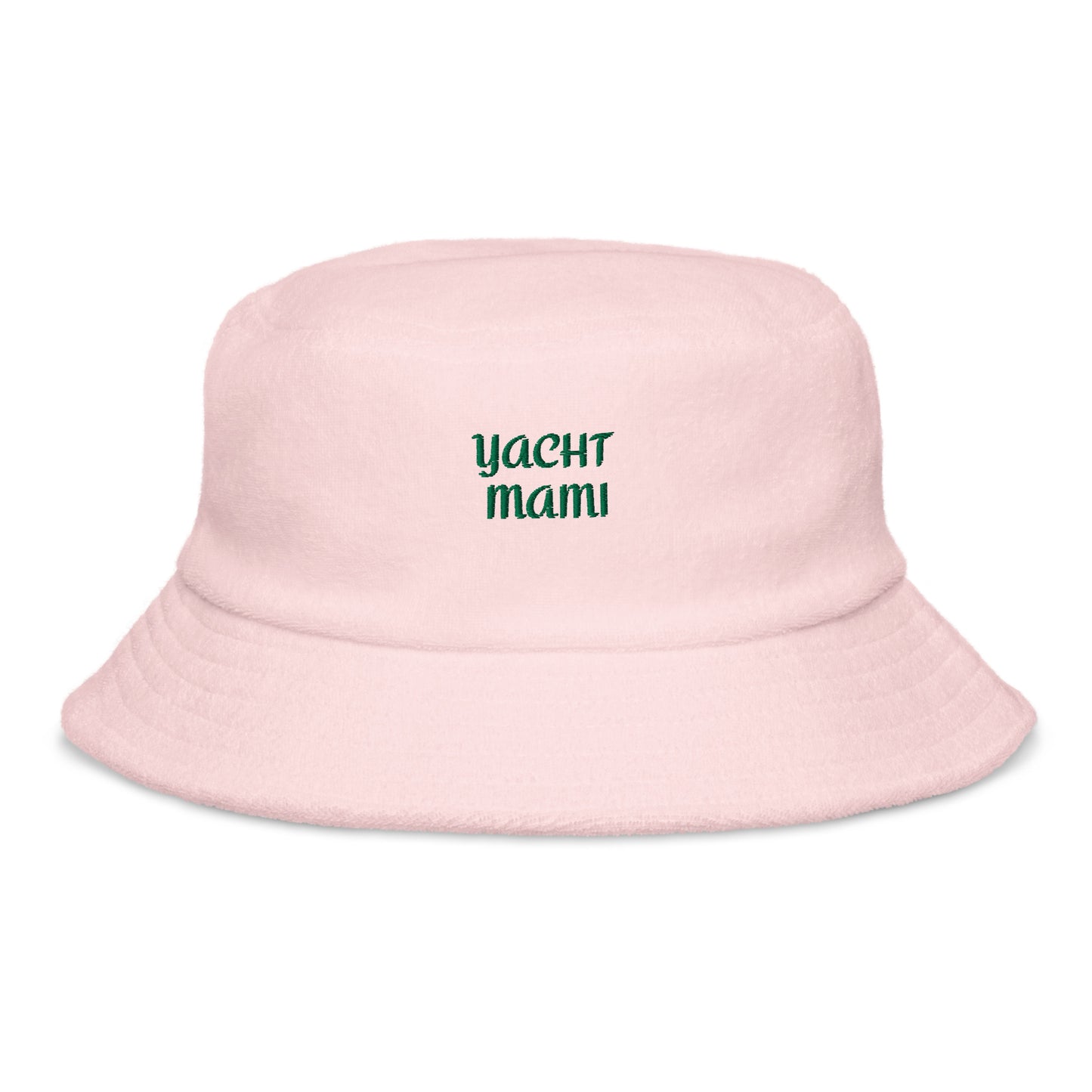 Unstructured terry cloth bucket hat